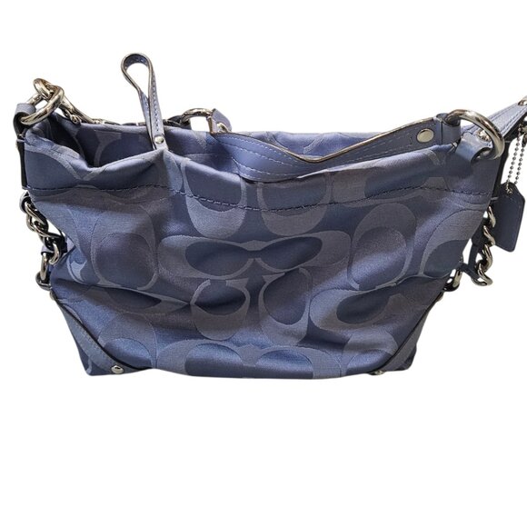 Coach Carly Signature Hobo Bag Blue - Picture 6 of 7